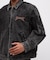 LEATHER PATCH DENIM JACKET
