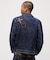 LEATHER PATCH DENIM JACKET