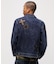 LEATHER PATCH DENIM JACKET