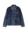 LEATHER PATCH DENIM JACKET