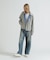 WAPPEN BARREL LEG DENIM PANTS