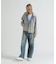 WAPPEN BARREL LEG DENIM PANTS