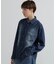 《WOMAN》DENIM SHIRT WITH GRAFFITI PRINT