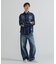 《WOMAN》DENIM SHIRT WITH GRAFFITI PRINT