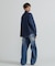 《WOMAN》DENIM SHIRT WITH GRAFFITI PRINT