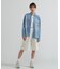 《WOMAN》DENIM SHIRT WITH GRAFFITI PRINT