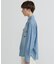 《WOMAN》DENIM SHIRT WITH GRAFFITI PRINT