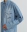 《WOMAN》DENIM SHIRT WITH GRAFFITI PRINT