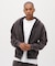 ACID WASH ZIP UP HOODIE