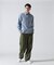 FLORAL PATTERN DENIM WORK L／S SHIRT