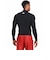 アンダーアーマー（UNDER ARMOUR）着圧 長袖 ヒートギア(夏向け) ロングスリーブ モックシャツ 1369606 001 黒