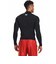 アンダーアーマー（UNDER ARMOUR）着圧 長袖 ヒートギア(夏向け) ロングスリーブ モックシャツ 1369606 001 黒