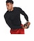 アンダーアーマー（UNDER ARMOUR）着圧 長袖 ヒートギア(夏向け) ロングスリーブ モックシャツ 1369606 001 黒