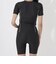 フィラ（FILA）フィットネス水着 水泳 配色 袖付フルジップ セパレート 大きいサイズ 3132036-BGY 黒