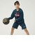 スポルディング（SPALDING）バスケットボールウェア ジュニア 長袖 Tシャツ ポルカドット カモ ボールプリント SJT24160SP
