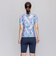 ナイキ（NIKE）フィットネス水着 レディース 水泳 総柄ジップ付き半袖セパレーツ 2993131-018