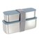 サーモス（THERMOS）弁当箱 フレッシュランチボックス 青 DSA-605W GNV 二段 スリム ステンレス 耐熱 保冷 食洗器対応