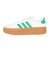 アディダス（adidas）スニーカー スポーツシューズ VL コートボールド ホワイト グリーン JQ7832 スポーツ カジュアルシューズ 厚底