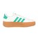 アディダス（adidas）スニーカー スポーツシューズ VL コートボールド ホワイト グリーン JQ7832 スポーツ カジュアルシューズ 厚底