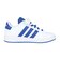アディダス（adidas）ジュニアスニーカー スポーツシューズ グランドコート 2.0 キッズ ホワイト ブルー NLD08-JQ8000  運動靴 トップス…
