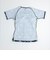 ナイキ（NIKE）フィットネス水着 水泳 総柄ジップ付き半袖セパレーツ 上下セット 黒 M-3Lサイズ 2993149-009