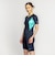 ナイキ（NIKE）フィットネス水着 水泳 ジップ付き半袖セパレーツ 上下セット 緑 M-LLサイズ 2993145-007