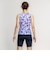 ナイキ（NIKE）フィットネス水着 水泳 総柄ジップ付きセパレーツ 上下セット 紫 M-LLサイズ 2993148-024