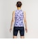 ナイキ（NIKE）フィットネス水着 水泳 総柄ジップ付きセパレーツ 上下セット 紫 M-LLサイズ 2993148-024