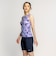 ナイキ（NIKE）フィットネス水着 水泳 総柄ジップ付きセパレーツ 上下セット 紫 M-LLサイズ 2993148-024