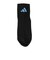 アディダス（adidas）子供用ソックス ショート丈 靴下 2足組 黒/黄 ODW32-KK8080