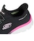 スケッチャーズ（SKECHERS）カジュアルシューズ スリップインズ サミット プラス シマーリング ストリッド ブラック ピンク 150619-BKMT