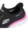 スケッチャーズ（SKECHERS）カジュアルシューズ スリップインズ サミット プラス シマーリング ストリッド ブラック ピンク 150619-BKMT