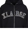 エクストララージ（XLARGE）PERFORATED レザー ロゴ ジップ アップ フーデッド スウェットシャツ 101261012007-BLACK