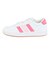 アディダス（adidas）スニーカー スポーツシューズ ブレイクネット 3.0 ホワイト ピンク NNU94-JR8444 スポーツ カジュアル シューズ