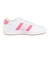 アディダス（adidas）スニーカー スポーツシューズ ブレイクネット 3.0 ホワイト ピンク NNU94-JR8444 スポーツ カジュアル シューズ