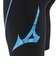 ミズノ（MIZUNO）水着 メンズ 水泳 アクアフィットネス用 ハーフスパッツ 立体カップ付 黒×青 S-LLサイズ N2JBD11192