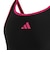 アディダス（adidas）水着 ジュニア 女子 水泳 レーサーバック スイムドレス 黒×ピンク 110-160サイズ SV911-JZ0742 キッズ スカート