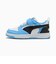 プーマ（PUMA）キッズ スニーカー ボーイズ スポーツシューズ リバウンドV6 ロウ ライトブルー AC+PS 39741934