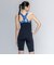 ナイキ（NIKE）競泳水着 レディース 水泳 スムーズジップレッグスーツ 青 M-LLサイズ 2993176-0010 フィットネス水着
