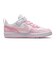 ナイキ（NIKE）ジュニアスニーカー ガールズ スポーツシューズ コート ボロー LOW リクラフト ピンク PS DV5457-105 カジュアル シューズ