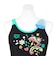 アリーナ（ARENA）フィットネス水着 レディース 水泳 フィットネスワンピース スパッツ 黒×緑 M-3Lサイズ AS6SWF09L BKEM 大きいサイズ