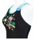 アリーナ（ARENA）フィットネス水着 レディース 水泳 フィットネスワンピース スパッツ 黒×緑 M-3Lサイズ AS6SWF09L BKEM 大きいサイズ