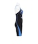アリーナ（ARENA）水着 レディース 水泳 フィットネスワンピース スパッツ 黒×青 M-3Lサイズ AS6FWF11L BKBL フィットネス水着