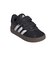 アディダス（adidas）ジュニア スポーツシューズ VLコート 3.0 スケートボーディング キッズ ブラック ホワイト NJX08-ID9156  ベルト…