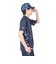 トランスコンチネンツ（TRANS CONTINENTS）ゴルフウェア 半袖 メンズ 幾何柄 モックネックTシャツ 24WTR01-NV