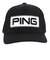 ピン（PING）ゴルフ 撥水 ツアーキャップ HW-T2501 BK 38205