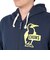 チャムス（CHUMS）スウェット パーカー ブービー ロゴ ジップパーカー CH00-1420-N098 ネイビー×イエロー 裏起毛 綿100