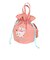 アミナ（amina）交差縫い巾着 ショルダー バッグ 7CRP4202 PK NEKO