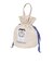 アミナ（amina）交差縫い巾着 ショルダー バッグ 7CRP4202 WH INU