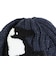 チャムス（CHUMS）ニット帽 ニットキャップ ブービーニットワッチ CH25-1065-N001 ネイビー ケーブル編み ブービーロゴ ちくちくが少ない